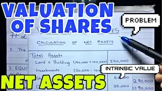 #2 Valuation of Shares - Net Assets Method - Problem 1 -By Saheb Academy ~ B.COM / BBA / CMA