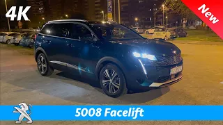 Peugeot 5008 2021 - FIRST look in 4K (Night) | Exterior - Interior, Ambient lights & LED Headlights