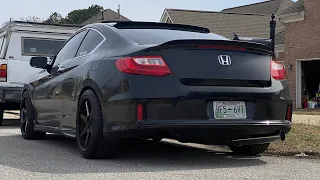 NEW EXHAUST + FLAMES ACCORD V6 6MT