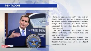 US-Turkey relations after Armenian Genocide recognition and situation in Armenia, 27.04.21 digest