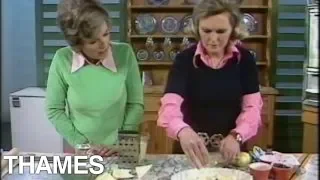 Mary Berry makes  Bread and butter pudding | Bread and butter pudding |  Good Afternoon | 1975