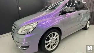 Mercedes Benz B170 Full Body Vinyl Wrap - Magic Candy Flip Grey Purple