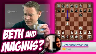 Jan Gustafsson Plays Against chess24 user BETHNUS HARMONSEN | "Big Team Magnus and Beth Harmon"