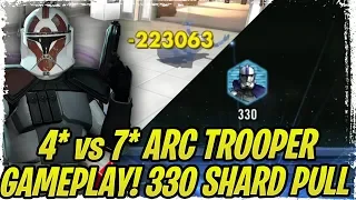 ARC Trooper 4 vs 7 Star Gameplay! Does He Replace Ahsoka Tano? 330 Shard Pull! | SWGoH