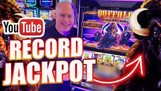 THE LARGEST BUFFALO HIGH LIMIT JACKPOT EVER CAUGHT LIVE ON CAMERA 🔴 MASSIVE LIVE SLOT PLAY!