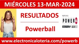 Resultado de Powerball del miercoles 13 de marzo de 2024