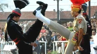 Beating Retreat ceremony at Wagah border