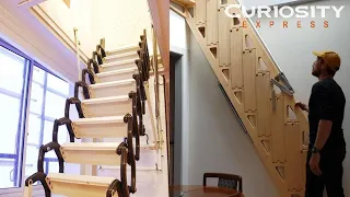 AMAZING AND INGENIOUS FOLDING STAIRS