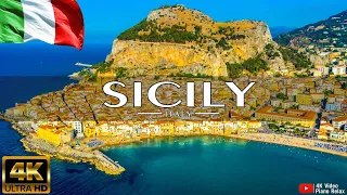 FLYING OVER SICILY (4K UHD) - Relaxing Music Along With Beautiful Nature Videos - 4K Video HD