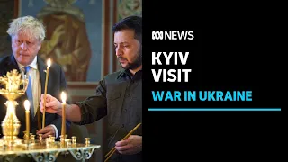 Boris Johnson meets Volodymyr Zelenskyy on surprise Kyiv trip | ABC News