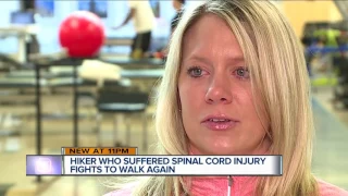 Hiker who suffered spinal cord injury fights to walk again