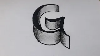 3d Drawing Letter G / How To Write On Paper For  Beginners