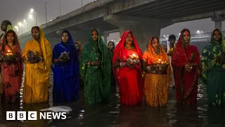 Sacred river pollution posing health risks for Hindu ritual  - BBC News