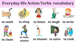 30+ Everyday life Action Verbs vocabulary with examples | learn and practice #englishvocabulary