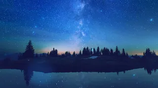 "Relaxing Fantasy Music with Beautiful Night Skies and stardust"