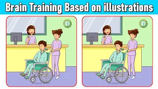 【Spot 3 Differences】Have fun and exercise your brain with illustrations! Increase your intelligence!