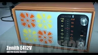 Zenith 412V AM/FM Radio Repair - Part 1 of 3 - Inspect & Test
