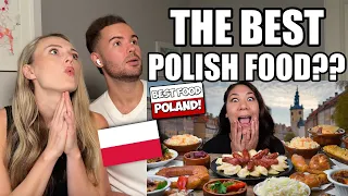 Reaction 5 Must Try POLISH 🇵🇱 FOOD in POLAND! (First Time Food Tour Guide)