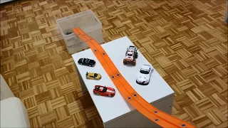 Toy Cars Slide into water | Play Sliding Cars (Video for Kids)