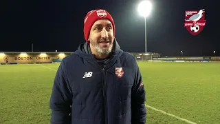 POST MATCH INTERVIEW - JONO GREENING vs Boston United 28/01/23