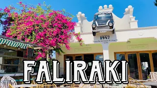 Faliraki Rhodes Greece 2023 (4K) ~ Beach, Town