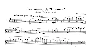 George Bizet – Intermezzo de "Carmen" ♩= 88 (Actual Speed) Piano Accompaniment