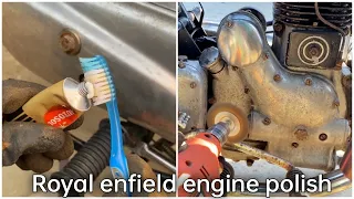 Royal enfield engine buffing polish at home | Royal Enfield Engine Chrome polishing