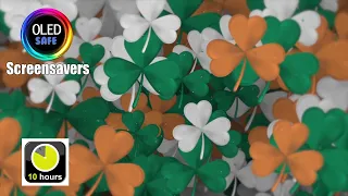 St Patricks Day Screensaver - Shamrock - 10 Hours - Full HD - OLED Safe - No Burn-in