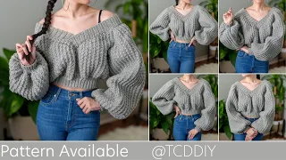 How to Crochet: Oversized Sweater | Pattern & Tutorial DIY