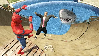 GTA 5 Epic Ragdolls | Spider-Man Jumps/Fails (Funny Moments) Ep.89