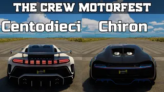 The Crew Motorfest - Bugatti Centodieci vs Bugatti Chiron - Drag Race