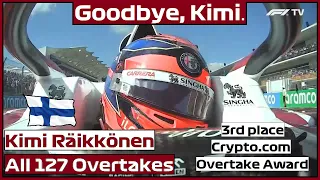 All 127 Overtakes From Kimi Räikkönen in 2021 (Crypto.com Overtake Award Third Place)