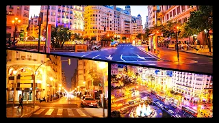 Valencia Nightlife Spain  NEW Beautiful Walking Tour at Night [4K UHD] December 2023