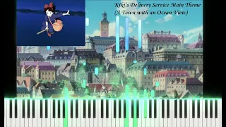 Kiki's Delivery Service - Main Theme Piano Cover (A Town with an Ocean view)