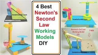 4 best newton's second law science working model ideas - diy using cardboard | howtofunda