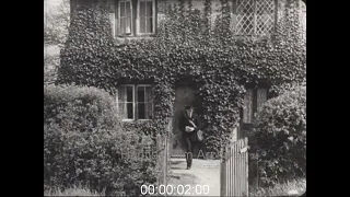 Postman Delivers Letter to Country Home, 1940s - Film 1091556