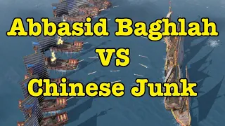 AOE4 | NAVY | 10 Chinese Junks VS 5 Abbasid Baghlahs