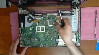 Asus K53SM разборка и замена термопасты