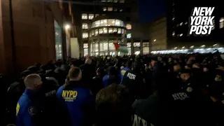 NYPD cops in riot gear arrest dozens of NYU students, faculty at anti-Israel encampment on campus