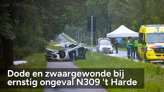 Dode en zwaargewonde bij zeer ernstig ongeval N309 Eperweg 't Harde - ©StefanVerkerk.nl