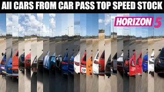 Forza Horizon 5 || All Cars From Car Pass Top Speed Test Stock || Forza Horizon 5 Top Speed Videos