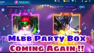 Mobile Legend Party Box Event • Opening Mlbb Party Box • Mobile Legend Bang Bang •