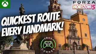 Forza Horizon 5 Quickest Route Guide 4K | ALL AREAS & MAP LOCATION! Every Landmark!