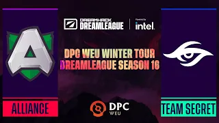 Dota2 - Alliance vs. Team Secret - Game 1 - DPC WEU Winter Tour - DreamLeague Season 16