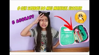 O QUE SOBROU DO MEU MATERIAL ESCOLAR  - Julia Moraes