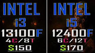 INTEL i3 13100F vs INTEL i5 12400F || PC GAMES TEST ||