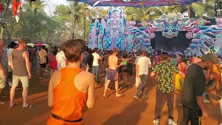 My friends dancing at Hilltop festival Vagator Goa 2023