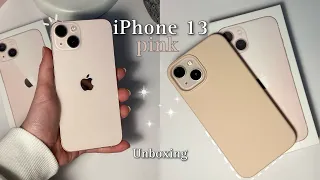 iphone 13 pink🩷 unboxing🎀 | setup+camera test [256gb]