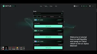 Cetus - Swap and add liquidity tutorial.  @CetusProtocol #cetus  #aptos