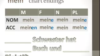 German Grammar: Possessive Adjectives (Nom. and Acc. Case)